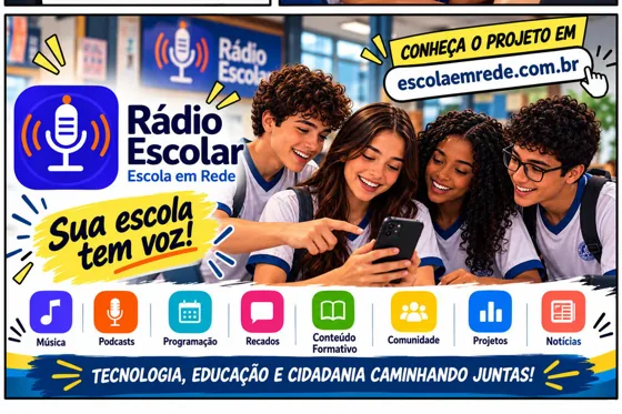 Sua escola tem voz — apresentação do projeto — Rádio Escolar, Escola em Rede