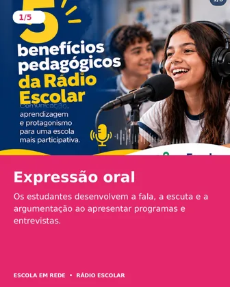Carrossel radio escolar 01 — Rádio Escolar, Escola em Rede